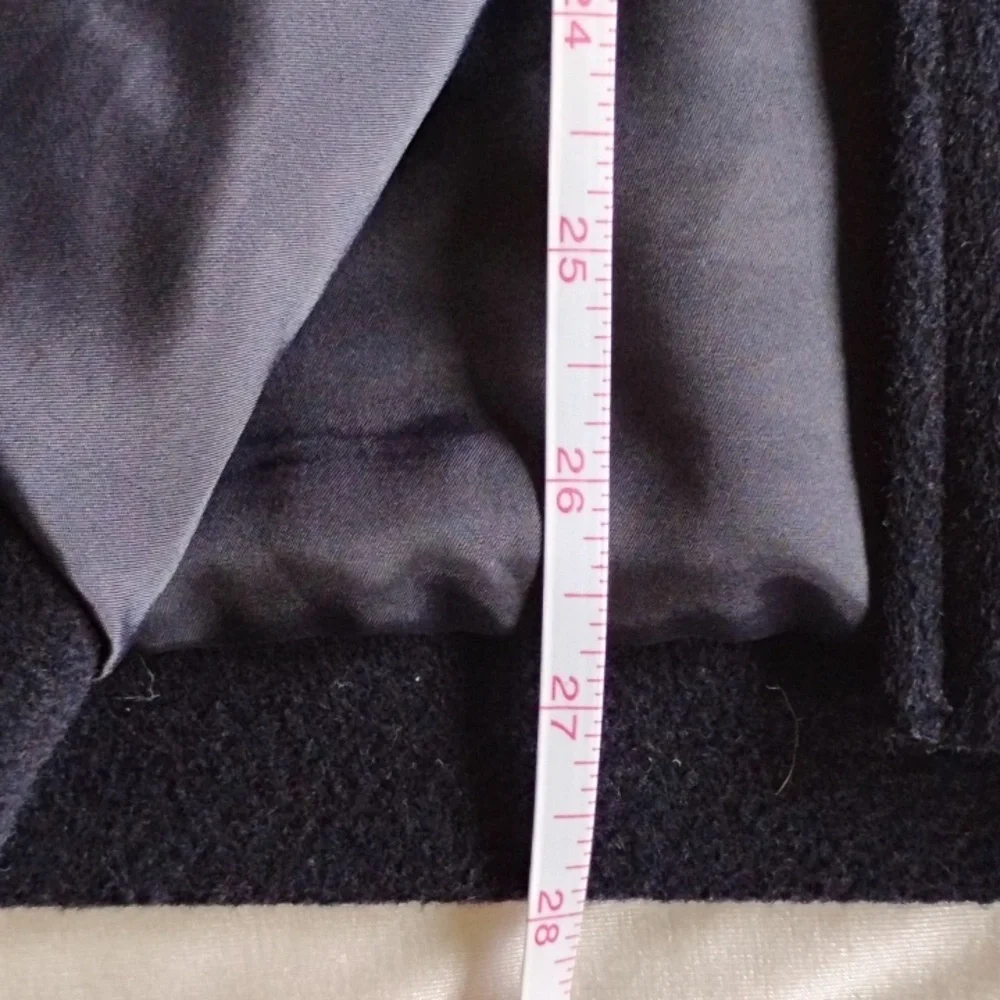 EUC 23ku Merino Wool Cashmere Single Button Hooded Coat Japan 36 S 6 Dark Navy - Picture 10 of 11